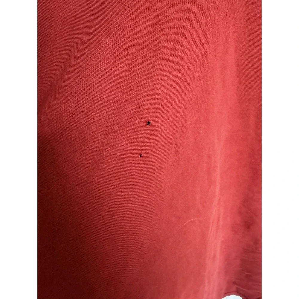 Champion Red Logo Cotton Men's 4XL Short Sleeve Crew Neck Knit T-Shirt - Picture 3 of 6